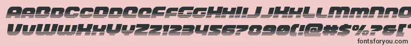 frontrunnerhalfital-Schriftart – Schwarze Schriften auf rosa Hintergrund