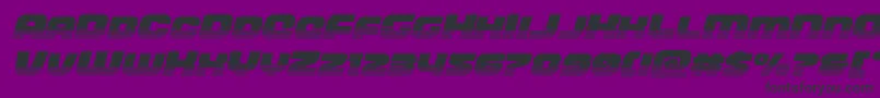 frontrunnerhalfital Font – Black Fonts on Purple Background