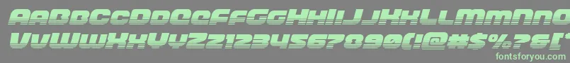 frontrunnerhalfital Font – Green Fonts on Gray Background