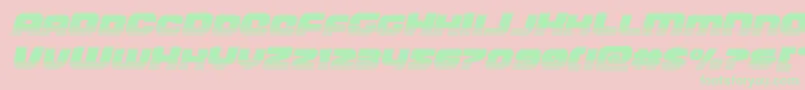 frontrunnerhalfital-Schriftart – Grüne Schriften auf rosa Hintergrund