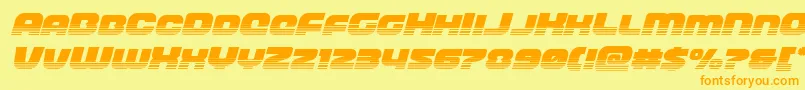 Czcionka frontrunnerhalfital – pomarańczowe czcionki na żółtym tle