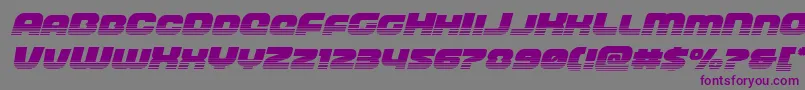 frontrunnerhalfital-fontti – violetit fontit harmaalla taustalla