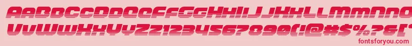 frontrunnerhalfital Font – Red Fonts on Pink Background