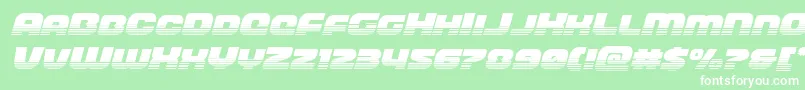 frontrunnerhalfital Font – White Fonts on Green Background