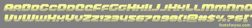 frontrunnerhalfital Font – Yellow Fonts on Gray Background