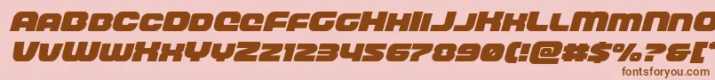 frontrunnerital Font – Brown Fonts on Pink Background