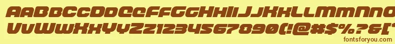 frontrunnerital Font – Brown Fonts on Yellow Background
