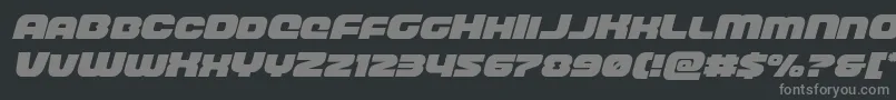 frontrunnerital Font – Gray Fonts on Black Background
