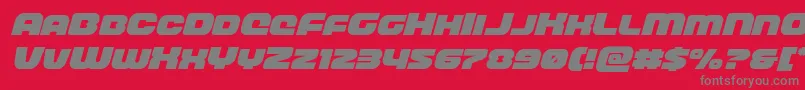 frontrunnerital Font – Gray Fonts on Red Background