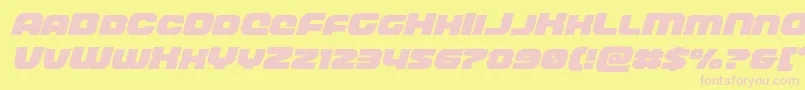 frontrunnerital Font – Pink Fonts on Yellow Background