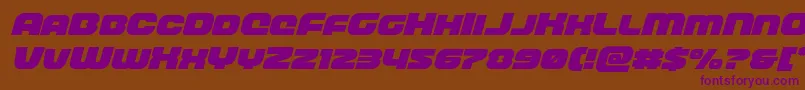 frontrunnerital Font – Purple Fonts on Brown Background