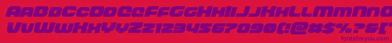 frontrunnerital Font – Purple Fonts on Red Background