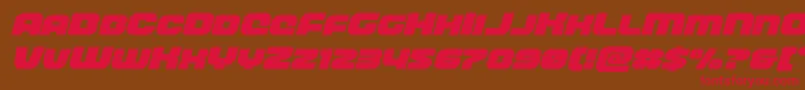 frontrunnerital Font – Red Fonts on Brown Background