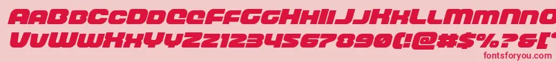 frontrunnerital Font – Red Fonts on Pink Background