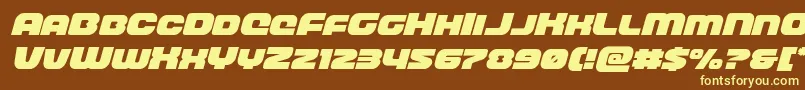 frontrunnerital Font – Yellow Fonts on Brown Background