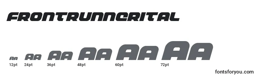 Размеры шрифта Frontrunnerital