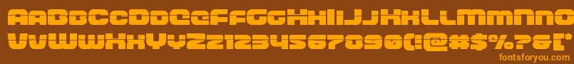 frontrunnerlaser Font – Orange Fonts on Brown Background