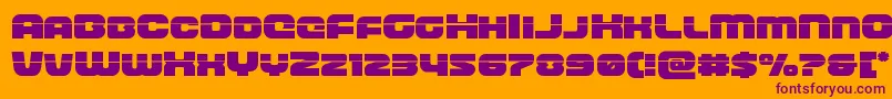 frontrunnerlaser Font – Purple Fonts on Orange Background