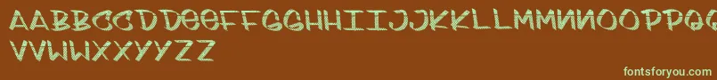 Шрифт KeepOut – зелёные шрифты на коричневом фоне