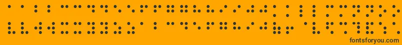 BalkanPeninsulaBraille Font – Black Fonts on Orange Background