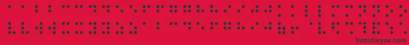 BalkanPeninsulaBraille Font – Black Fonts on Red Background