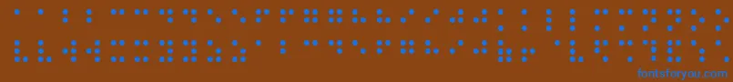 BalkanPeninsulaBraille Font – Blue Fonts on Brown Background