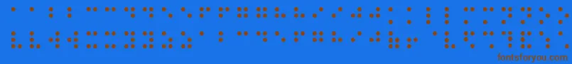 BalkanPeninsulaBraille Font – Brown Fonts on Blue Background