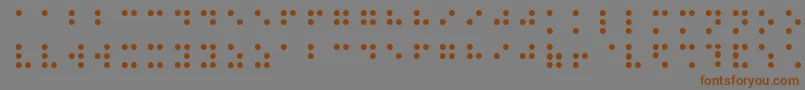 BalkanPeninsulaBraille Font – Brown Fonts on Gray Background
