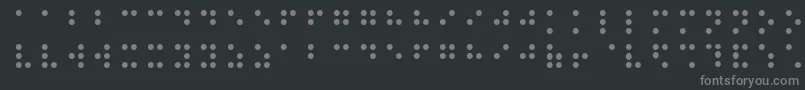Czcionka BalkanPeninsulaBraille – szare czcionki na czarnym tle
