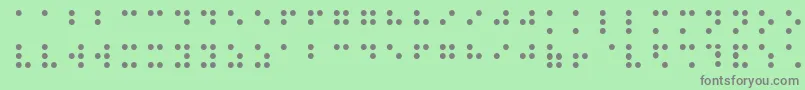 BalkanPeninsulaBraille Font – Gray Fonts on Green Background