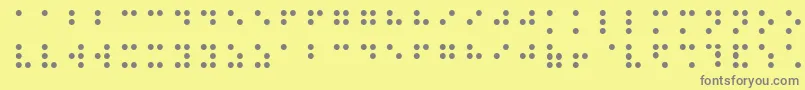 BalkanPeninsulaBraille Font – Gray Fonts on Yellow Background