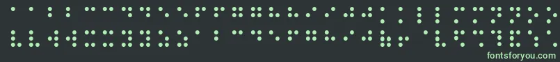 BalkanPeninsulaBraille Font – Green Fonts on Black Background