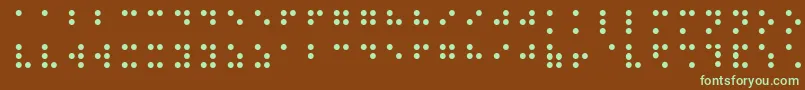 Czcionka BalkanPeninsulaBraille – zielone czcionki na brązowym tle