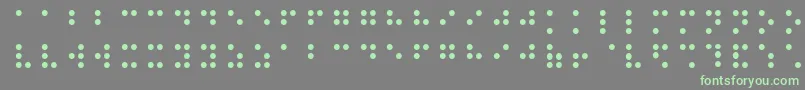 BalkanPeninsulaBraille Font – Green Fonts on Gray Background