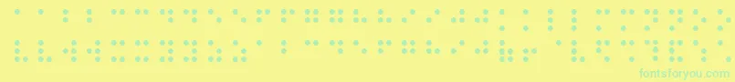 BalkanPeninsulaBraille Font – Green Fonts on Yellow Background