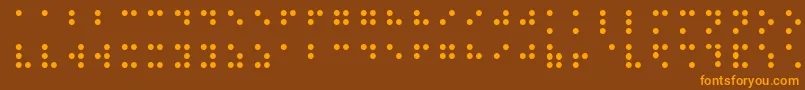 BalkanPeninsulaBraille Font – Orange Fonts on Brown Background