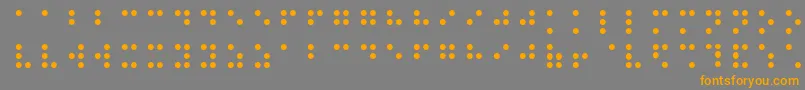 BalkanPeninsulaBraille Font – Orange Fonts on Gray Background