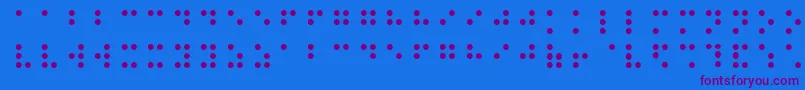 BalkanPeninsulaBraille Font – Purple Fonts on Blue Background