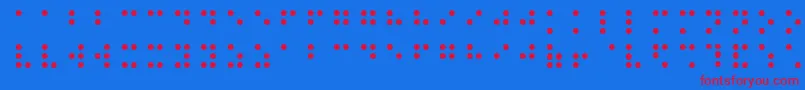 BalkanPeninsulaBraille-fontti – punaiset fontit sinisellä taustalla