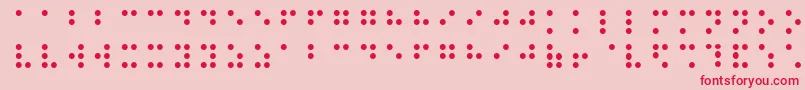 BalkanPeninsulaBraille Font – Red Fonts on Pink Background