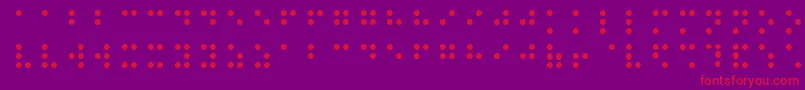 BalkanPeninsulaBraille Font – Red Fonts on Purple Background