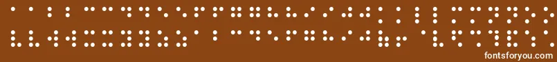 BalkanPeninsulaBraille Font – White Fonts on Brown Background