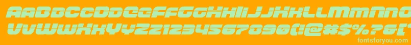 frontrunnerlaserital Font – Green Fonts on Orange Background