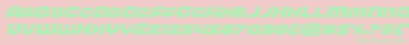 frontrunnerlaserital Font – Green Fonts on Pink Background