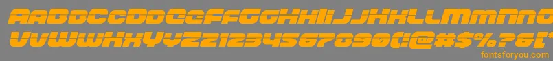 frontrunnerlaserital Font – Orange Fonts on Gray Background