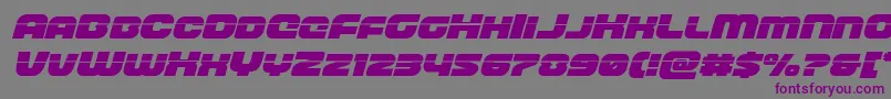 frontrunnerlaserital Font – Purple Fonts on Gray Background
