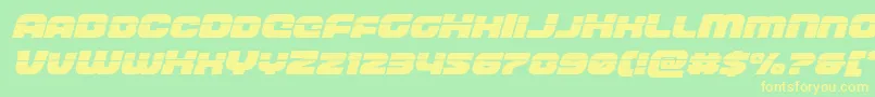 frontrunnerlaserital Font – Yellow Fonts on Green Background