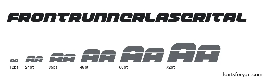 Размеры шрифта Frontrunnerlaserital