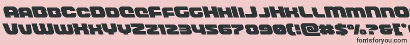フォントfrontrunnerleft – ピンクの背景に黒い文字