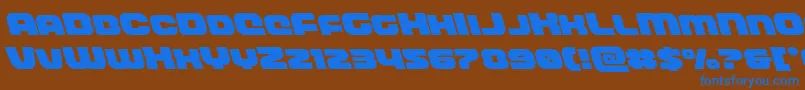 frontrunnerleft Font – Blue Fonts on Brown Background